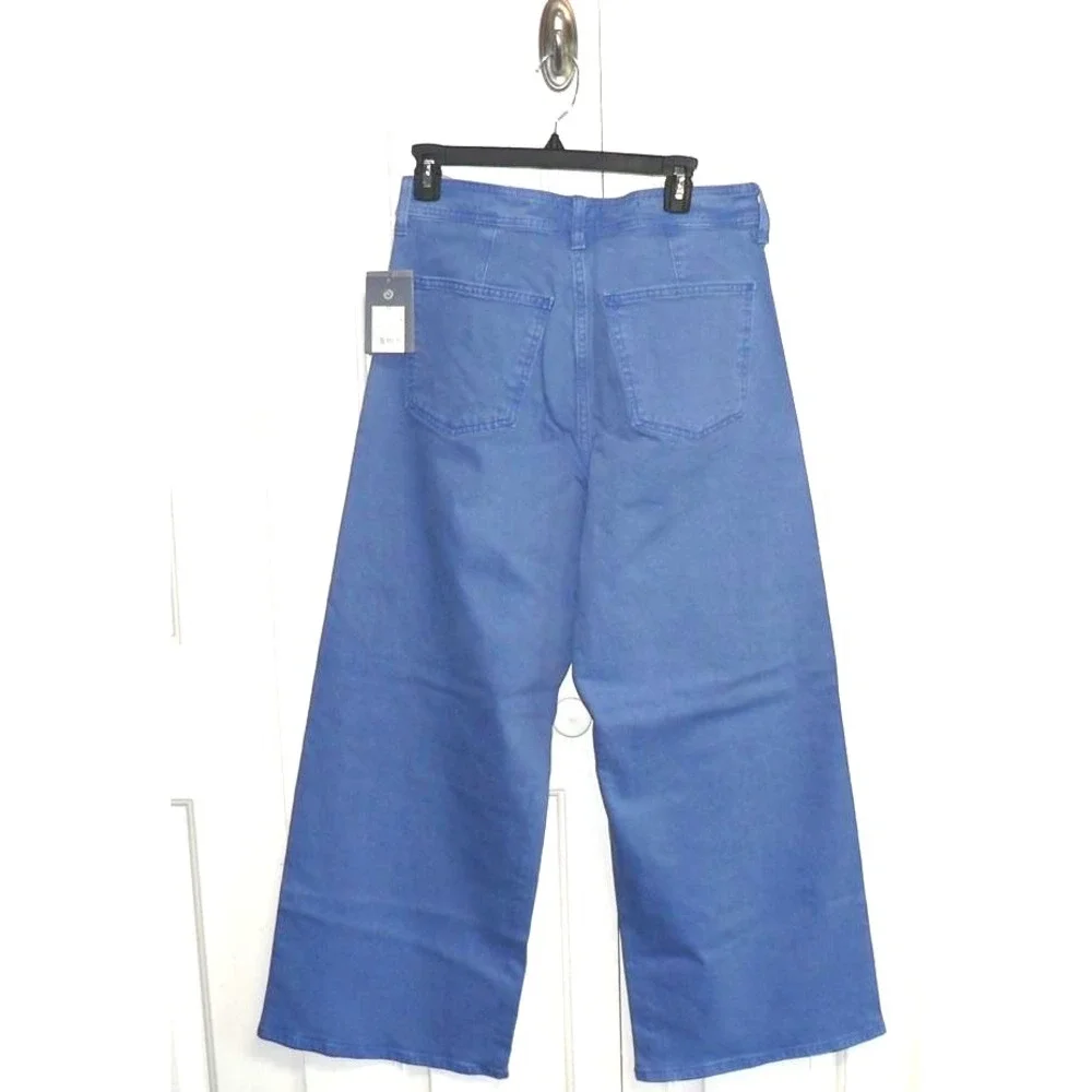 Universal Thread Women's High Rise Sailor Wide Leg Ankle Jeans in Blue Size 10 - Picture 7 of 10